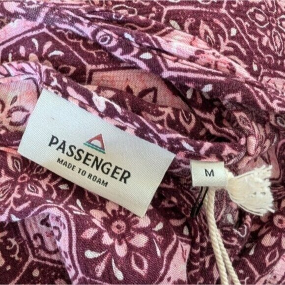 Passenger Copetin Jumpsuit M NEW Tile Wine Red Cropped Bohemian Outdoors Travel - Picture 6 of 7